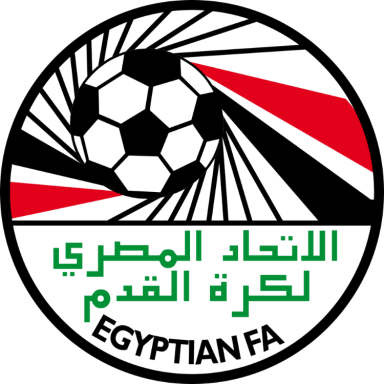 Logo of the Egyptian Football Association featuring a soccer ball and triangular flags.